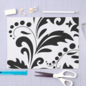 Vet zwart en wit element van Damask Tissuepapier (Craft)