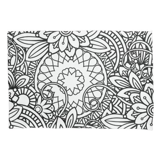 Vet zwart en wit grafisch ontwerp kussensloop (Voorkant)