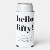 Vet zwart en wit, moderne 50e verjaardag, aangepas (Seltzer Voorkant)