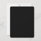 Vet zwart en wit RSVP met QR-code (Achterkant)