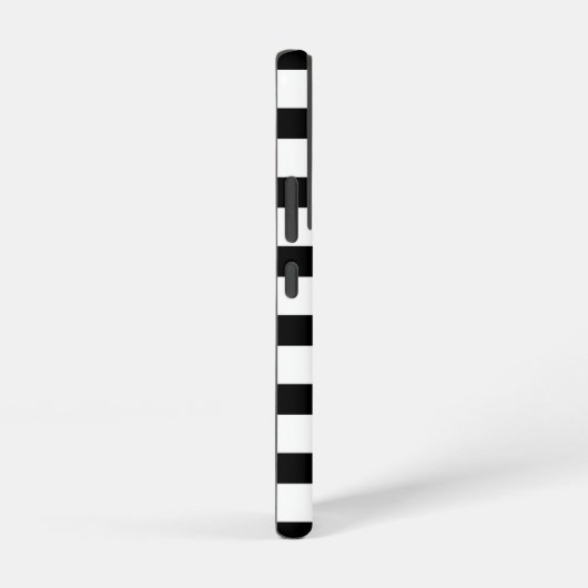 Vet zwart en wit Striped Patroon Samsung Galaxy Hoesje (Rechterkant)