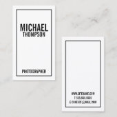 Vet zwart en wit visitekaartje (Voorkant / Achterkant)