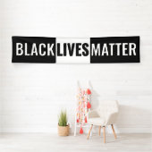 Vet zwart en wit zwarte levens zijn belangrijk spandoek (Insitu)