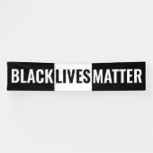 Vet zwart en wit zwarte levens zijn belangrijk spandoek (Horizontaal)