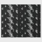 Vet Zwart & Grijs Driehoek Patroon Modern, Edgy Cadeaupapier (Vlak)