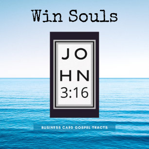 Vet Zwart Johannes 3:16 Gospel Tract Visitekaartje