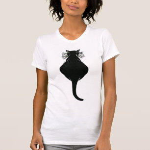 Vet zwart Kat Rug T-shirt