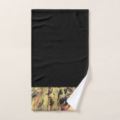 Vet Zwart Rood Goud Abstracte Badkamer Handdoek Se (Handdoek)
