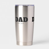 Vet Zwart Tekst Oprichtingsjaar Vader Geïsoleerde Drinkbeker (Voorkant)