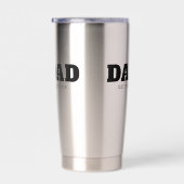 Vet Zwart Tekst Oprichtingsjaar Vader Geïsoleerde Drinkbeker (Rechts)