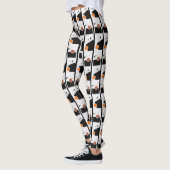 Vet zwart-wit Abstract patroon Leggings (Links)