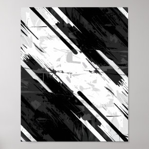 Vet zwart-wit Abstract Poster