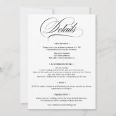 vet zwart wit alles in één kalligrafie bruiloft kaart (Achterkant)