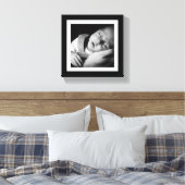 Vet Zwart-Wit Baby Mini Canvas Afdruk (Insitu (Slaapkamer))