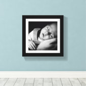 Vet Zwart-Wit Baby Mini Canvas Afdruk (Insitu (Houten vloer))