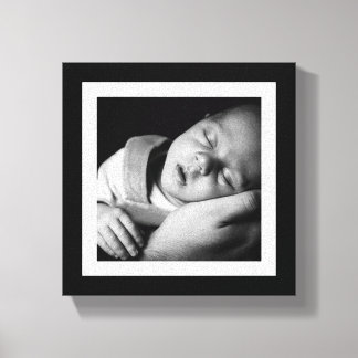 Vet Zwart-Wit Baby Mini Canvas Afdruk