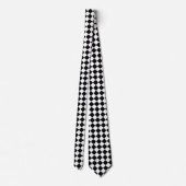 Vet Zwart-wit Chevron Pattern Classic Stropdas (Achterkant)