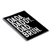 VET zwart wit DADA DADDY DAD BRUH VADERDAG Notitieboek (Rechterzijde)