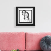 Vet Zwart-wit Familie Mini Canvas (Insitu (Woonkamer))