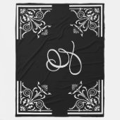 Vet Zwart-wit  Gepersonaliseerd Fleece Deken (Voorkant)