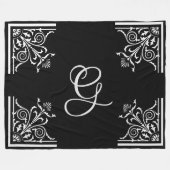 Vet Zwart-wit  Gepersonaliseerd Fleece Deken (Voorkant (Horizontaal))