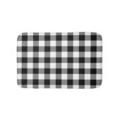 Vet zwart-wit Gingham Patroon Badmat (Voorkant)