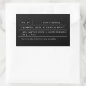 Vet Zwart-wit Luxe Matte Candle Label (Tas)