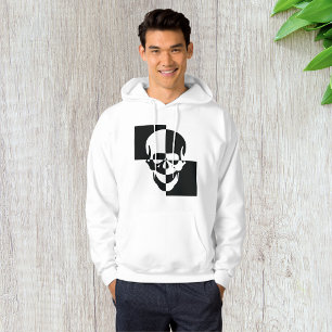 Vet Zwart-wit Optische Illusie Schedel Design Hoodie