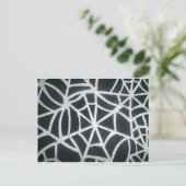 Vet Zwart & Wit Spider Web geometrisch patroon Briefkaart (Staand voorkant)