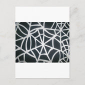 Vet Zwart & Wit Spider Web geometrisch patroon Briefkaart (Voorkant)