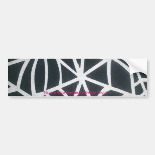 Vet Zwart & Wit Spider Web geometrisch patroon Bumpersticker