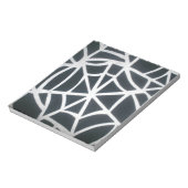 Vet Zwart & Wit Spider Web geometrisch patroon Notitieblok (Gedraaid)