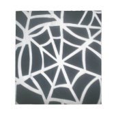 Vet Zwart & Wit Spider Web geometrisch patroon Notitieblok (Voorkant)