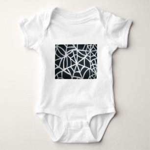 Vet Zwart & Wit Spider Web geometrisch patroon Romper
