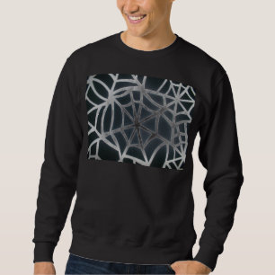 Vet Zwart & Wit Spider Web geometrisch patroon Trui