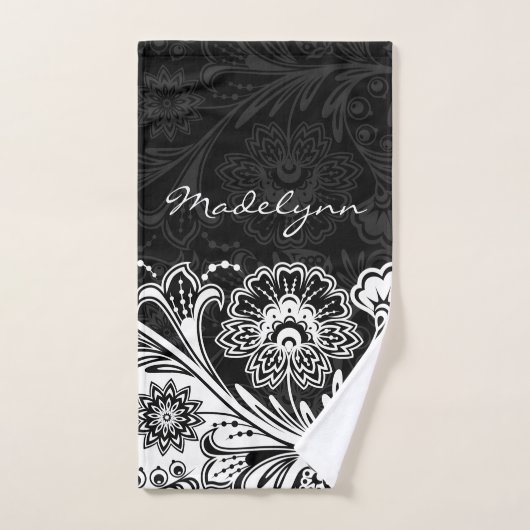 Vet zwart-wit, straathoekige ontwerphanddoekset bad handdoek (Handdoek)