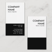 vet zwart-wit visitekaartje (Voorkant / Achterkant)