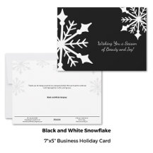 Vet Zwart & Wit Winter Sneeuwvlok Business