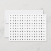 Vet zwart-witte typografie bruiloft RSVP Kaartje (Achterkant)