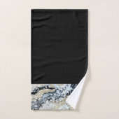 Vet zwarte gouden en witte washanddoekjes bad handdoek (Handdoek)