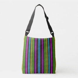Vetbandgestreepte Canvas tas