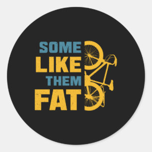 Vetbike zoals die van de vetbergen fietsen ronde sticker