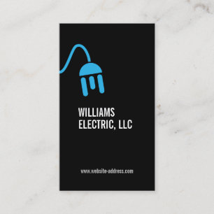VETBLAUW ELEKTRICIEN LOGO MODERN VISITEKAARTJE