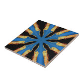 vetblauw tegel tegeltje (Zijkant)