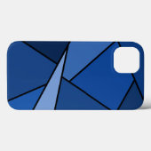Vetblauwe Abstracte geometrische vormen Case-Mate iPhone Case (Achterkant (horizontaal))