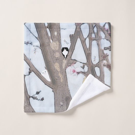 Vêtements à linge en fleurs printanières (Gant de toilette)