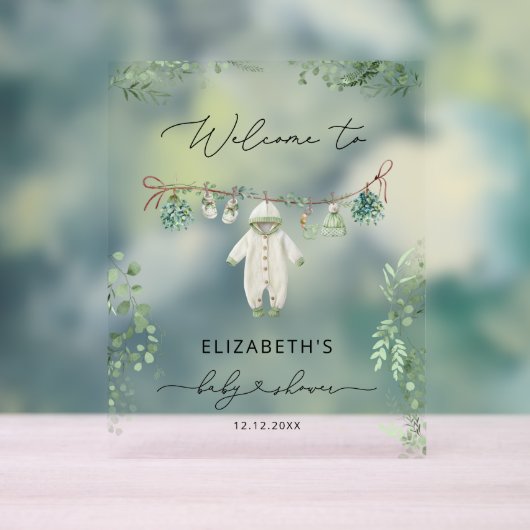 Vêtements bébé Boho Eucalyptus Baby shower Bienven (Neutre)