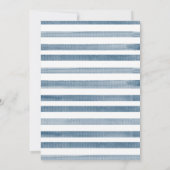 Vêtements Boho bleu Boy Baby shower Invitation (Dos)