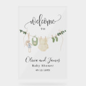Vêtements de bébé Baby shower Invitation, minimali (Recto)
