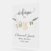 Vêtements de bébé Baby shower Invitation, minimali (Angle)